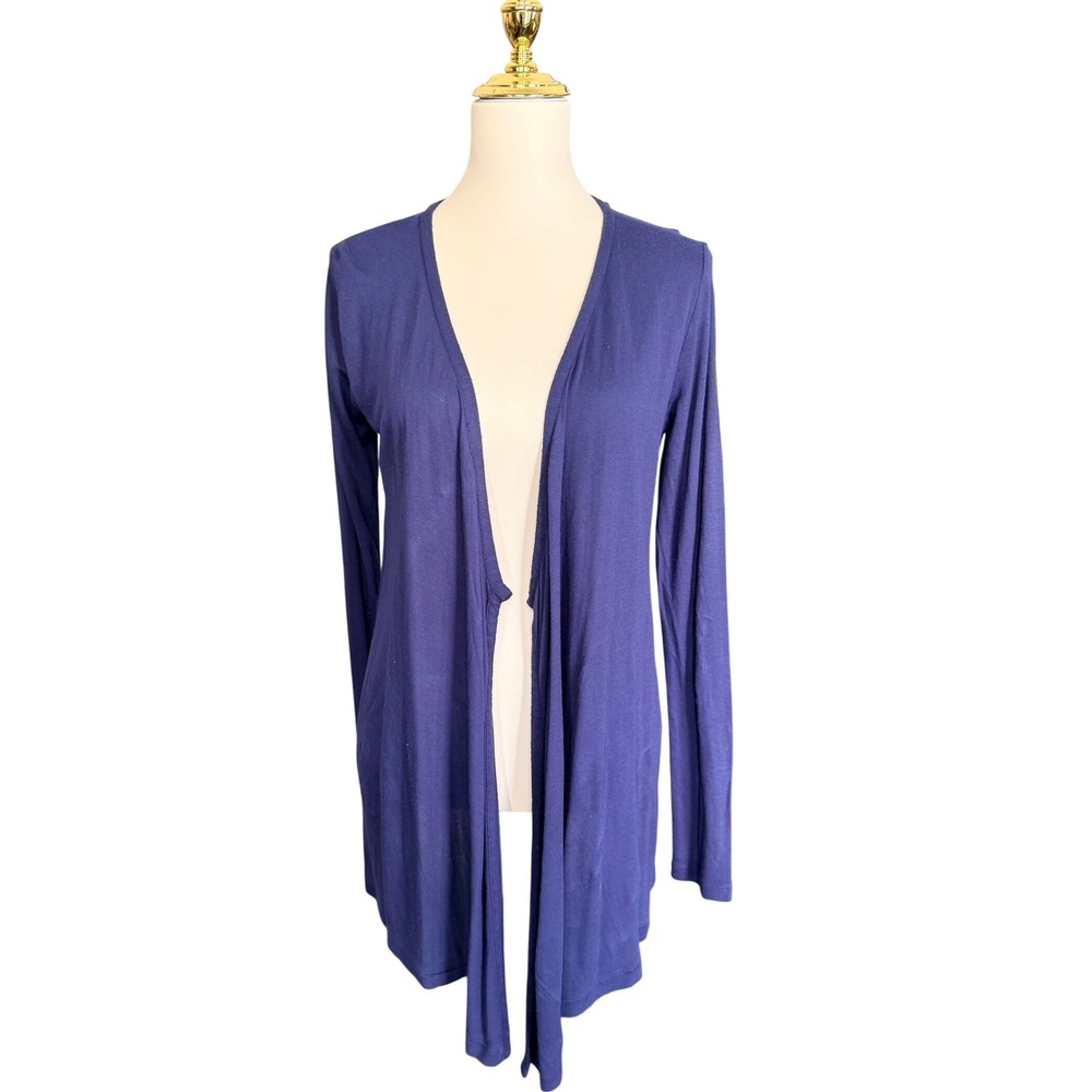 Lilly Pulitzer‎ Womens XS Purple Open Front Viscose Cardigan Long Sleeve Sweater